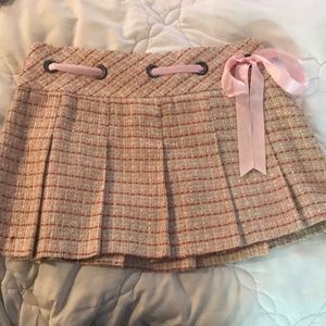 Pink GUESS Pleated  mini skirt
